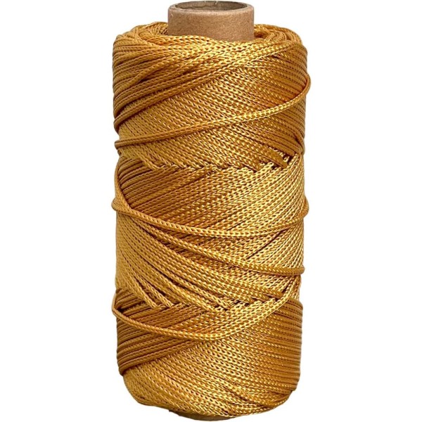 Шнур полиэфирный вязаный truEnergy без сердечника, 1,5 мм, рыжий, бобина 100 м 12843