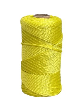 Шнур полиэфирный вязаный truEnergy без сердечника, 2 мм, желтый, бобина 100 м 12798