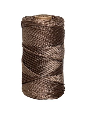 Шнур полиэфирный вязаный truEnergy без сердечника, 2 мм, кофейно-коричневый, бобина 100 м 12833