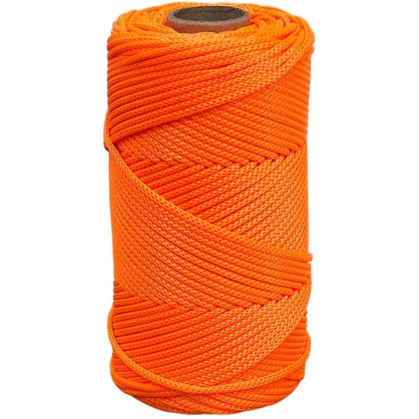 Шнур полиэфирный вязаный truEnergy без сердечника, 2 мм, оранжевый, бобина 100 м 12797