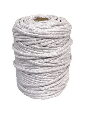 Шнур хлопковый плетеный truEnergy 4 мм, серо-розовый, бобина 50 м 12664