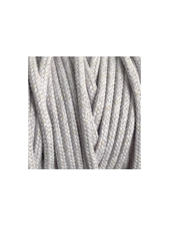 Шнур хлопковый плетеный truEnergy 4 мм, серо-розовый, бобина 50 м 12664