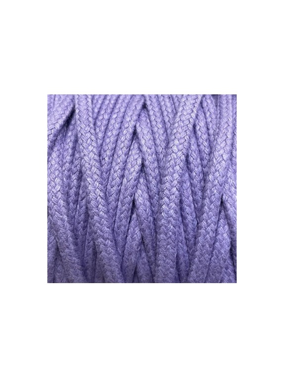 Шнур хлопковый плетеный truEnergy 4 мм, сиреневый, бобина 50 м 12666