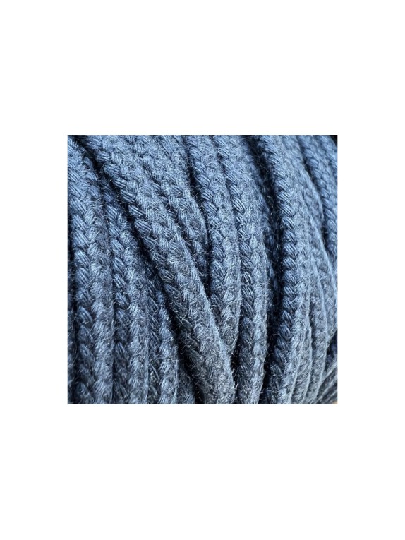 Шнур хлопковый плетеный truEnergy без сердечника, 4 мм, темно-синий, бобина 50 м 12647