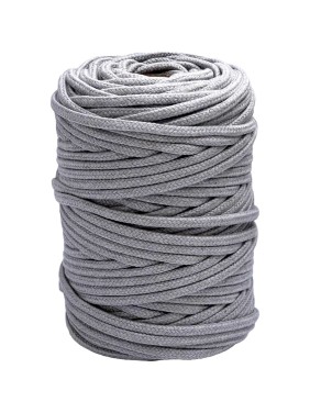 Шнур хлопковый плетеный truEnergy без сердечника, 4 мм, пепельный, бобина 50 м 12672