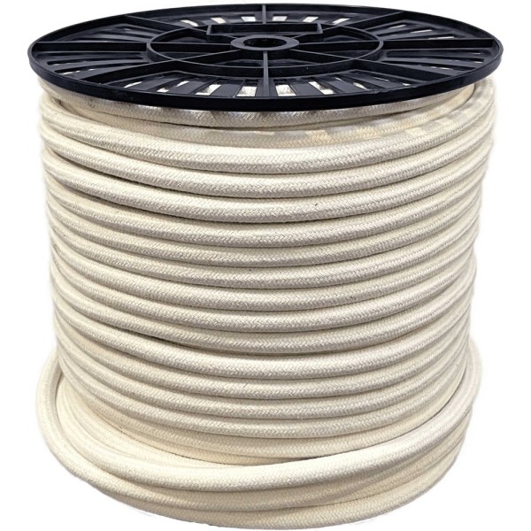 Шнур хлопковый плетеный truEnergy с сердечником, 12 мм, катушка 90 м 12610