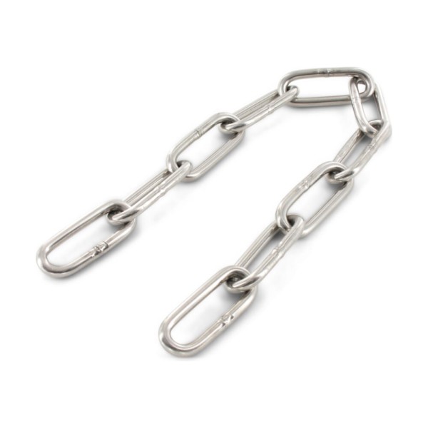 Цепь Metiz-A2 DIN763, нерж., 2x22, А4, сварная длиннозвен. 9,30 м 7634222 9