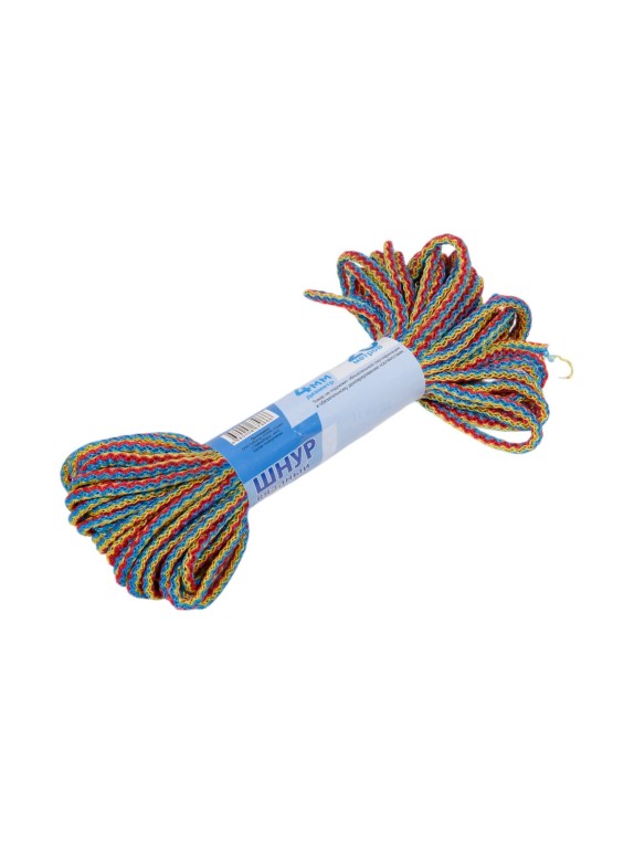 Шнур вязаный СИБШНУР д 4 мм, цветной, 20 м Color 30112