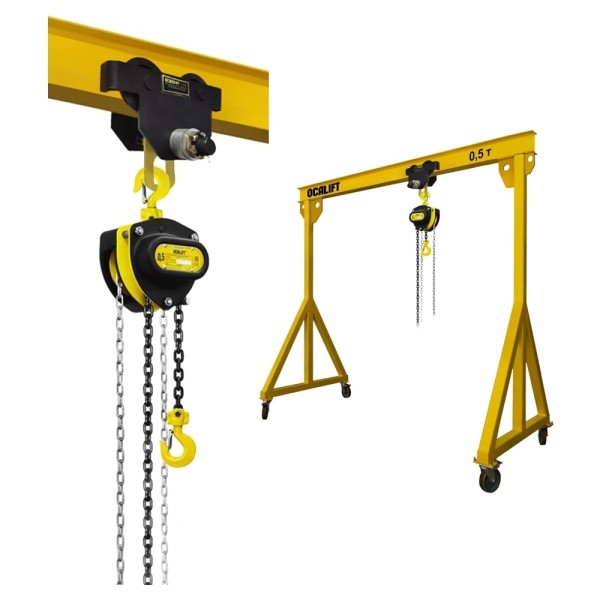 МПУ OCALIFT г/п 500кг 3x3 c ручной цепной талью ТРШ 500кг 3м, на приводной каретке ДОРА 0,5т 3м mpu5003x3_sv_dr