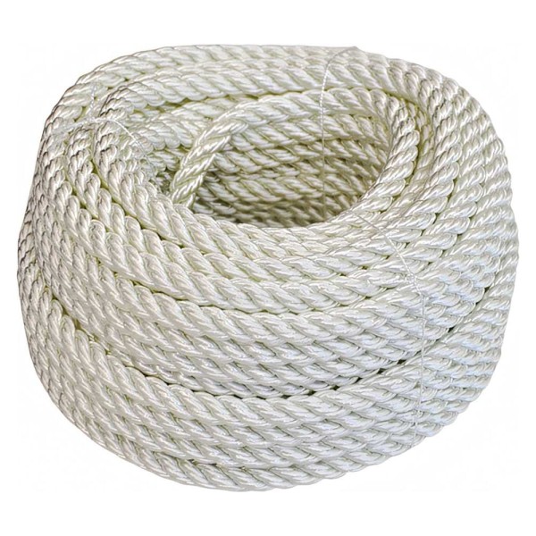 Полиамидный крученый канат truEnergy 10 мм шайба 20 м, белый 12197