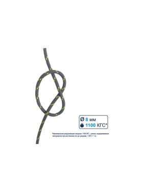 Капроновый шнур Репшнур Сибшнур 8 мм, 100 м, на катушке 20944