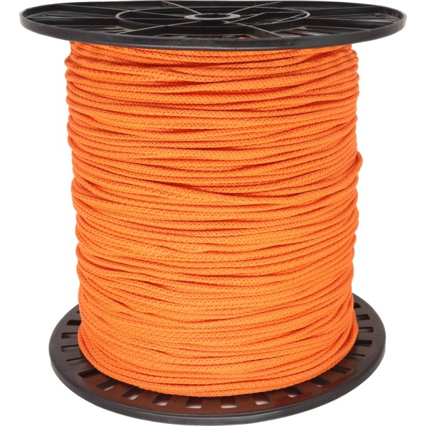 Полипропиленовый вязаный шнур truEnergy без сердечника, 4 мм, оранжевый, катушка 600 м 12869