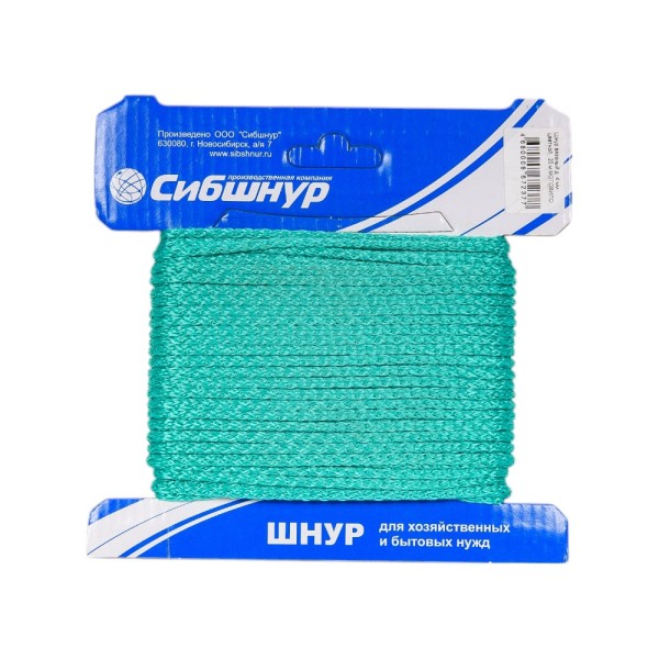 Шнур вязаный СИБШНУР д 4 мм, цветной, 20 м МОТОВИЛО 30111