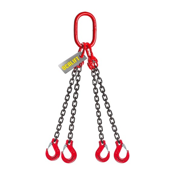Цепной строп OCALIFT 4СЦ 17т 3м цепь глазированная Т8 G80 4sc17000t3f