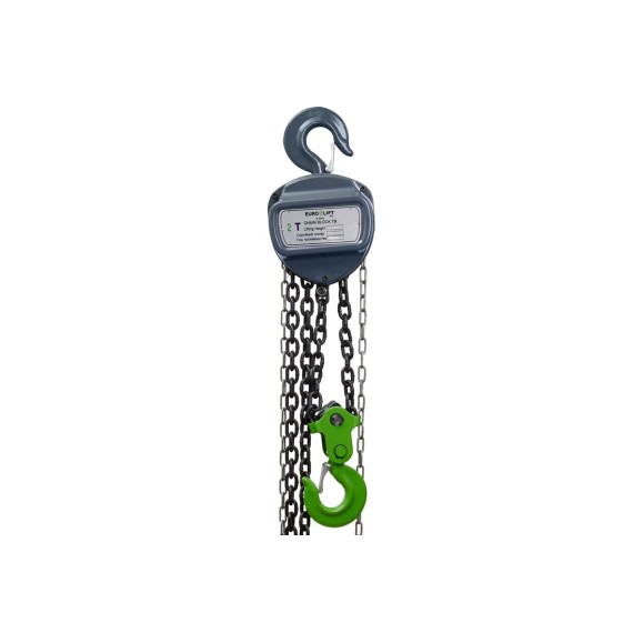 Ручная шестеренная стационарная таль EURO-LIFT ТВ - 2.0тн, 12.0м ТРШ 2/12