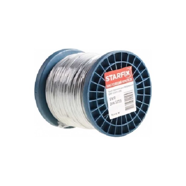 Стальной трос STARFIX ПВХ, М10(8), DIN 3055, бухта 100 м SMP-54490-100