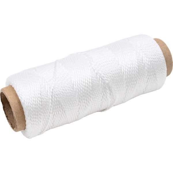 Крученая двухпрядная нить Tech-Krep ПП, белая, 100 м, 1,3 мм 139904