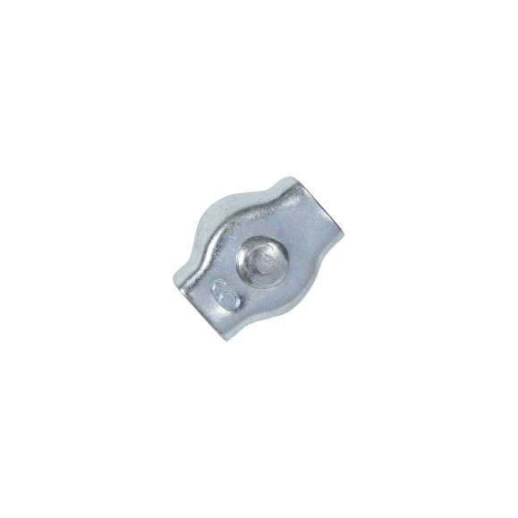 Зажим для стальных канатов STEELREX одинарный, SIMPLEX, цинк, 6 мм, упаковка 1 шт. 0521006000W100000110