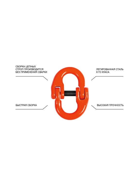 Цепной строп LITELIFT 1СЦ 3,15т 1м одноветвевой цепь 10x30 T8 G80 1sc3150t1