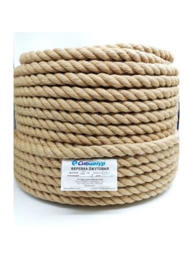 Джутовая веревка Сибшнур д. 19 мм, моток 100 м 10118