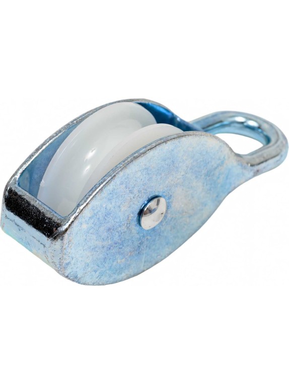 Одинарный оцинкованный блок для троса, нейлоновый шкив 50мм 1шт - ярлык Tech-Krep 112745