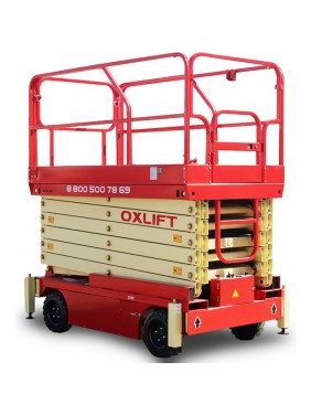 Самоходный (поводковый) подъемник ножничного типа OXLIFT QZ-050-110 с питанием от АКБ 11000 мм, 500 кг 700116