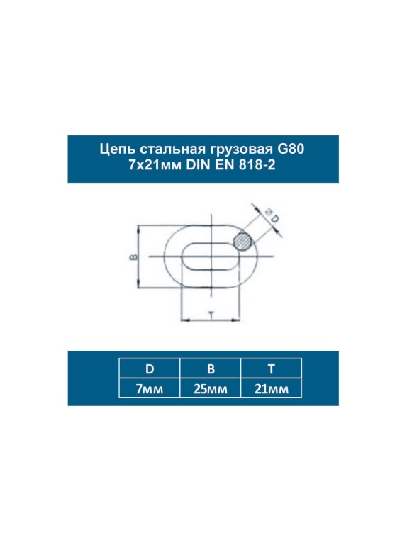 Цепь ООО Грузкомплект крепежная с крюками 3т 5м (цепь д.7мм) цкк3т5м