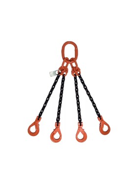 Четырехветвевой цепной строп ТРАСТ 4сц  4,3 тн, 2000 мм, крюки самозапирающиеся, 8 класс 4687203984151