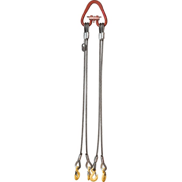 Четырехветвевой канатный строп ТамбовТехСнаб 4СК 8т 5м. опрессовка 7930130725845