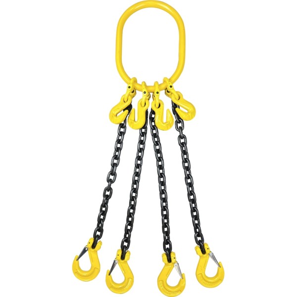 Цепной четырехветвевой строп ТамбовТехСнаб 4СЦ 11.0 т, 8 м, с укорачивающими крюками и с увеличенным звеном NORY032 (300x210) для автокрана 7930130726569
