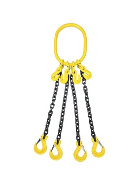 Цепной четырехветвевой строп ТамбовТехСнаб 4СЦ 11.0 т, 4 м, с укорачивающими крюками и с увеличенным звеном NORY032 (300x210) для автокрана 7930130726521