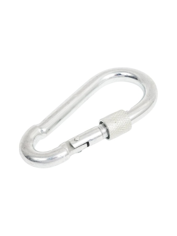 Карабин с фиксатором STEELREX DIN 5299D, цинк, 8 мм, упаковка 1 шт. 0526008000W100000110