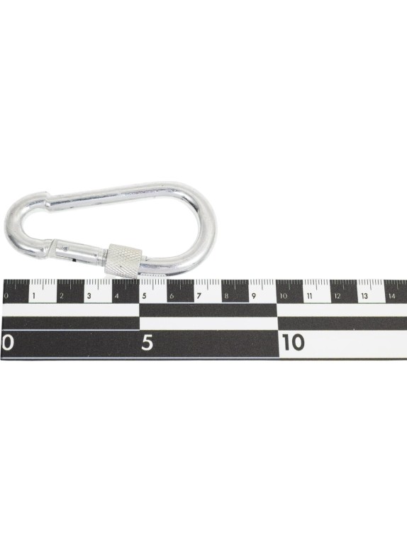 Карабин с фиксатором STEELREX DIN 5299D, цинк, 8 мм, упаковка 1 шт. 0526008000W100000110