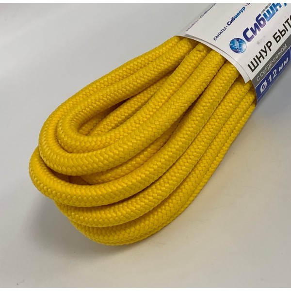 Плетеный бытовой шнур Сибшнур диаметр 12 мм, 10 м, моток 20329СШ