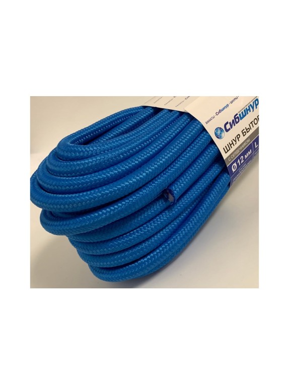 Плетеный бытовой шнур Сибшнур диаметр 12 мм, 10 м, моток 20329СШ