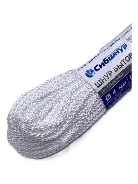 Шнур бытовой СИБШНУР д 4 мм, 100 м 20260
