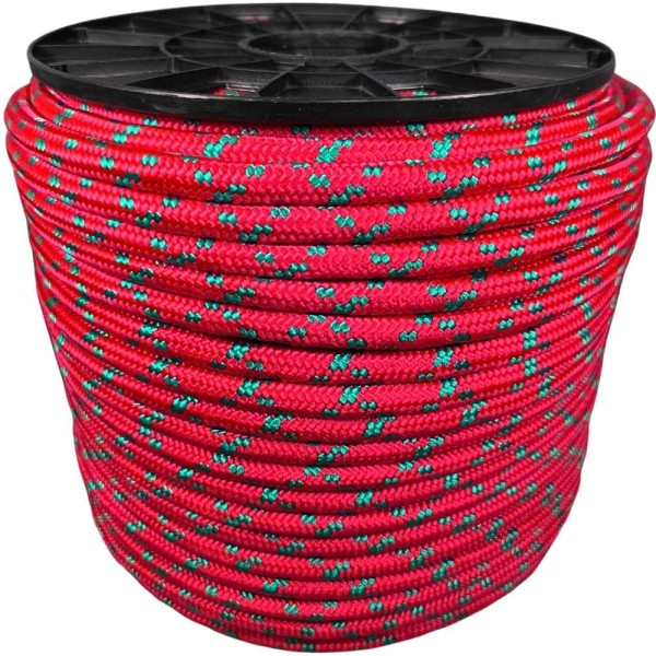 Шнур плетеный ООО Оптхозторг полипропиленовый, 12 мм, 200 м, красный 1127200