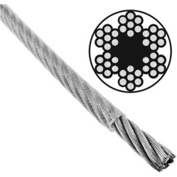 Трос для растяжки в оплетке ПВХ BlackWeld 6/8 мм (100 м) DIN3055 144984 Трос для растяжки в оплетке ПВХ BlackWeld 6/8 мм (100 м) DIN3055 144984