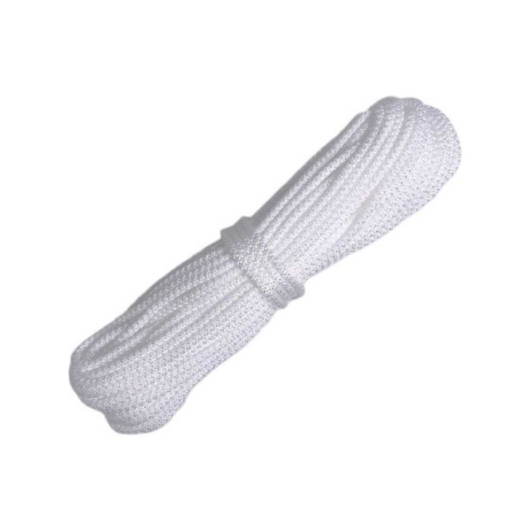 Шнур вязаный СИБШНУР д 4 мм, белый, 100 м 30096