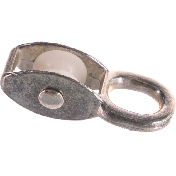 Одинарный оцинкованный блок для троса, нейлоновый шкив 15мм 1шт - ярлык Tech-Krep 112740