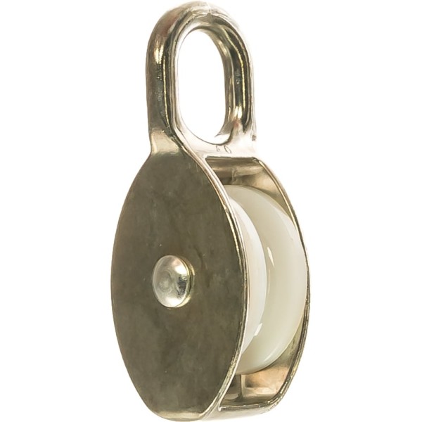 Одинарный блок для троса ПАРТНЕР оцинкованный, нейлоновый шкив 40мм трос 9мм 4690250050694