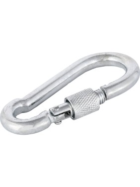 Карабин c фиксатором ПАРТНЕР DIN5299D ZN M4 4690250051332 Карабин c фиксатором ПАРТНЕР DIN5299D ZN M4 4690250051332