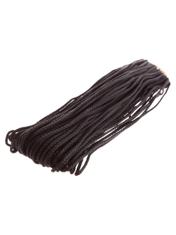 Вязаный шнур (ПП, 4 мм, с сердцевиной, универсальный, черный, 50 м) Tech-Krep 139931