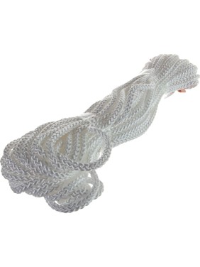 Плетеный шнур ПП 6 мм эргономичный, 16-прядный, белый, 20 м Tech-Krep 140343