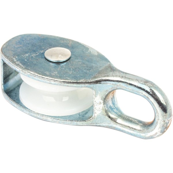 Одинарный блок для троса Fixbox 40 мм белый цинк 1 шт 251630