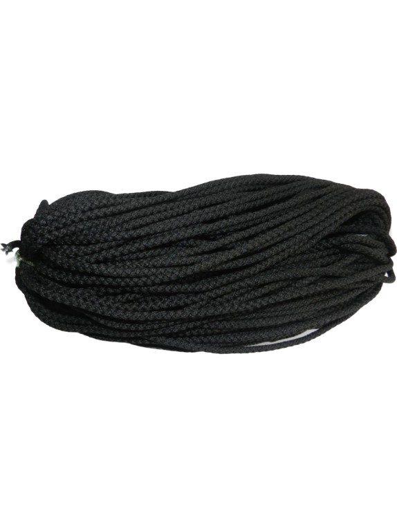 Вязаный шнур (ПП, 6 мм, с сердцевиной, универсальный, черный, 20 м) Tech-Krep 140331