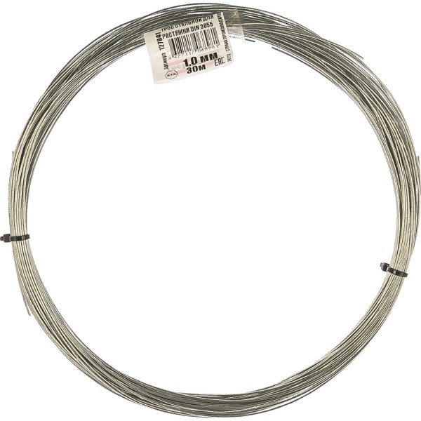 Стальной трос для растяжки DIN 3055, 1 мм, 30 м Tech-Krep 127841