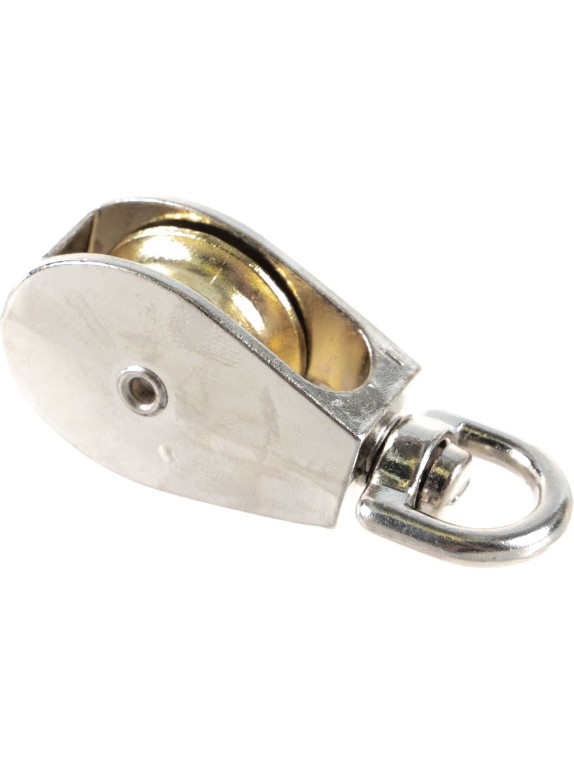 Одинарный блок для троса ПАРТНЕР оцинкованный, металлический шкив 25мм трос 7мм 4690250050618