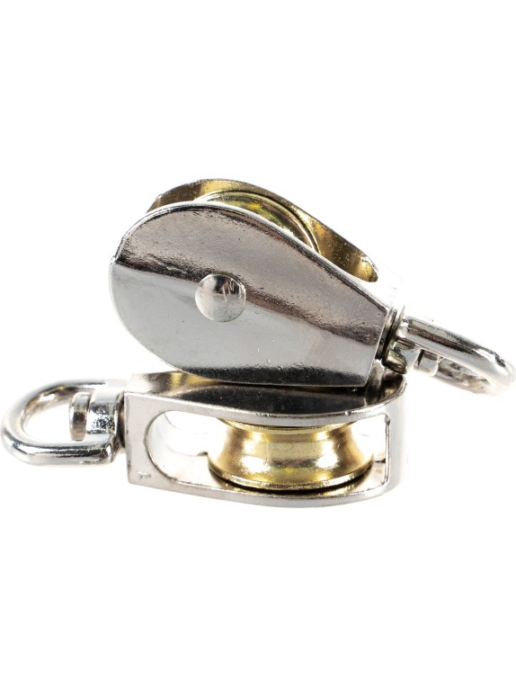 Одинарный блок для троса ПАРТНЕР оцинкованный, металлический шкив 25мм трос 7мм 4690250050618