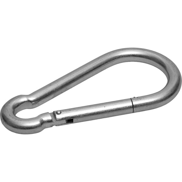 Карабин ЗУБР DIN 5299С, 5мм, 1 шт, оцинкованный, 304546-05